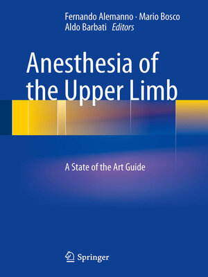 cover image of Anesthesia of the Upper Limb